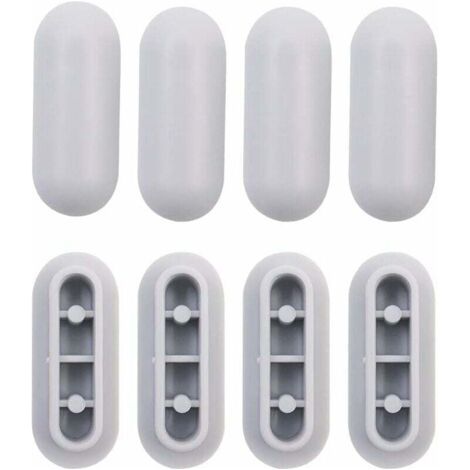 4 Pièces Tampon Universel pour Siège de Toilette Universel Chocs Kit de Tampon Abattant WC Plastique Toilette Pare-chocs Remplacement