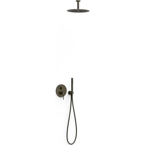 Kit mitigeur encastré 2 voies Rapid‑box pour douche Study Noir bronze - TRES 26238003KMB