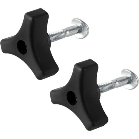 FENOPLASTICA2 jeux d'écrous et de boulons pour poignée de tondeuse à gazon, jeu de vis de fixation pour poignée triangulaire, pièces de rechange (1/4)