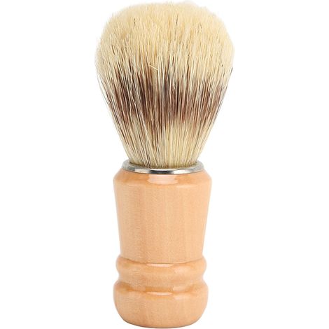 Blanc Brosse à Barbe en Bois Léger - Élimine Résidus Poils Doux pour Salon Maison Rasage (1/5)