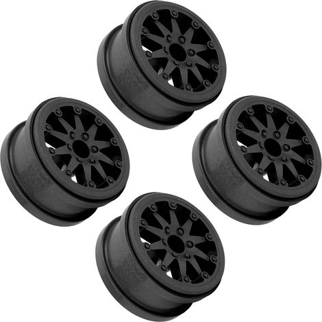 Satz mit 4 schwarzen 2,2-Zoll-Nylonfelgen für Axial SCX10, Wraith und RR10 RC-Cars (Maßstab 1:10). (1/4)