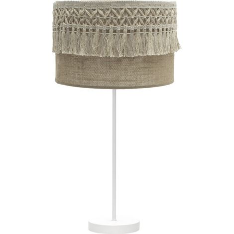 Große Tischlampe ekaterina 1xe27 weiß/Sack 63x30x30 cm mit Garnituren (1/2)