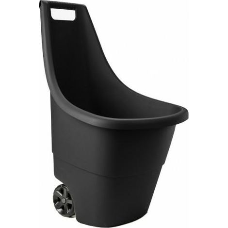 Keter Easy Go Breeze - Carretilla de jardín (50 L), color negro