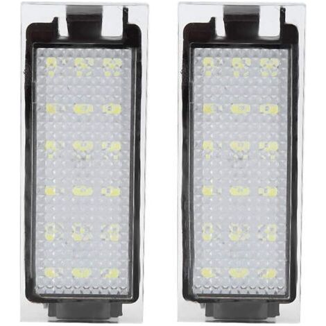 License Lamp, 2pcs Car LED License Plate Lamp Fit for/Twingo/Clio/Megane/Lagane(18pcs LED Light Beads) (1/5)