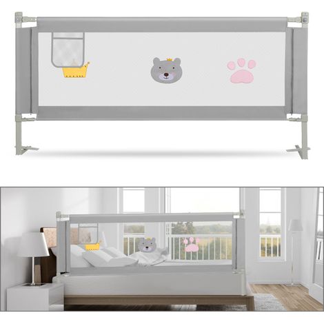 SWANEW Sponde Letto Bambini 180 CM Sbarra Letto Bambini Può Sollevamento Verticale Sponda Letto anti Caduta (1/5)