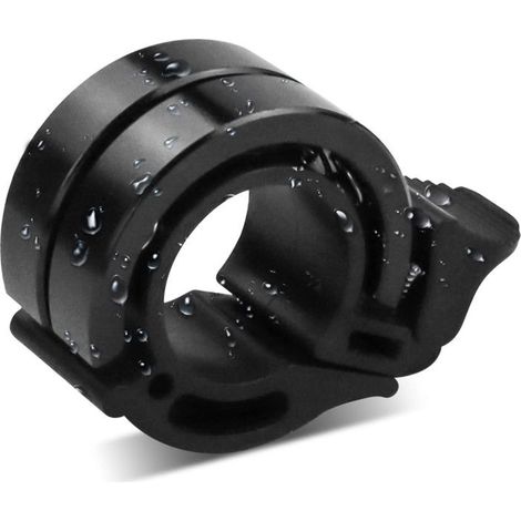 Fahrradklingel, Aluminium, schlichtes Design, klarer und kräftiger Klang, 5,5 x 2 cm, Schwarz (1/5)
