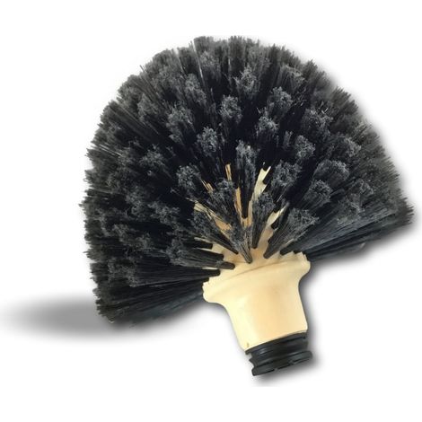Kibros – Tête de loup brosse boule Ø 180 mm – Poils en vinyl fins pour nettoyage efficace – Compatible avec manches extensibles (1/5)