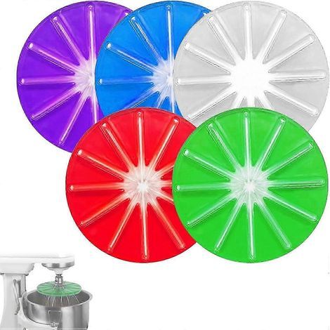 Accessoire racleur de crème pour mixeur. lot de 5 racleurs ronds pour robot pâtissier. mélangez sans éclaboussures. accessoire compatible avec les fouets à 6 fils. pour robot pâtissier à tête inclinab (1/5)