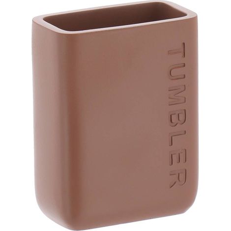 Gobelet en polyresine grave 250 ml - mocha - Tendance (1/2)