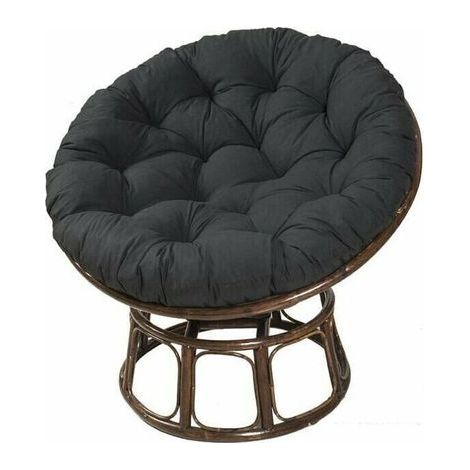 Largeight – Coussin de chaise suspendu rond 100CM – Tissu doux et confortable – Épaisseur ergonomique pour un soutien optimal – Compatible avec chaises en rotin (1/4)