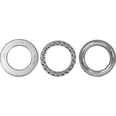 Satz mit 5 flachen Axial-Schubkugellagern aus Stahl, extra leichte Ausführung, Industriezubehör 51109 (1/5)