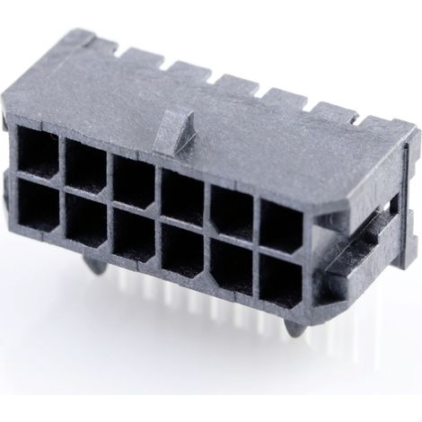 Molex Einbau-Stiftleiste (Standard) Polzahl Gesamt 12 Rastermaß: 3 mm 430451200 1 St. Tray