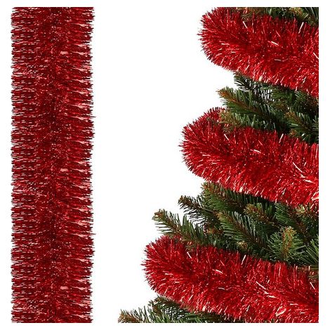 Catena luminosa per albero di Natale da 6 metri rossa, ghirlanda per l'albero di Natale, diametro 7 cm. (1/5)
