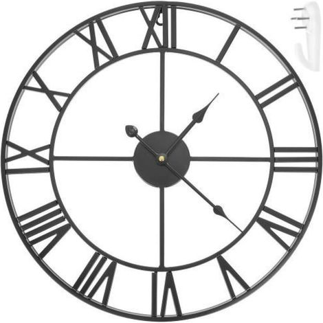 Retro-Wanduhr - schwarz - Retro-Wanduhr - schwarz - Retro-Wanduhr - schwarz (1/5)