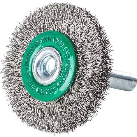 Milwaukee S6 50x11 Edelstahl-Drahtbürste mit Schaftbefestigung, 0,3 mm, 3 Stück (1/2)