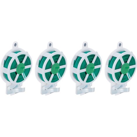Lot de 4 attaches pour plantes grimpantes avec coupe-fil, support pour plantes et fleurs, 30 m (1/5)
