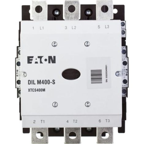 Contactor de potencia 400A 3P 230V CA 2Z 2R DILM400-S/22 (220-240V 50/60HZ) 274196