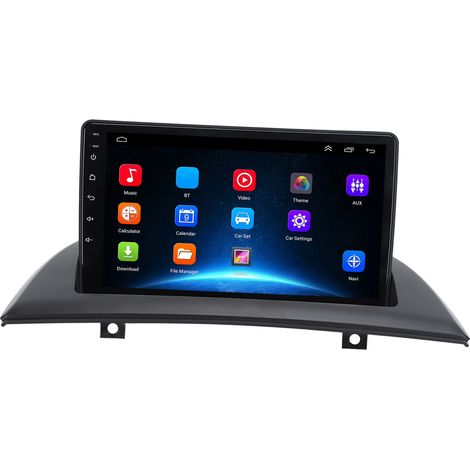 Autoradio 9 pouces Écran Tactile Android 12 GPS Navigation Sans Fil CarPlay Mirror Link Compatible X3 E83 2004-2012 Mémoire 1+16+Carplay (1/5)
