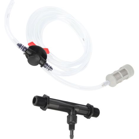 Injecteur d'engrais en plastique performant avec tuyau d'eau irrigation goutte à goutte pour pelouse jardin serre 1/2 pouce (1/5)