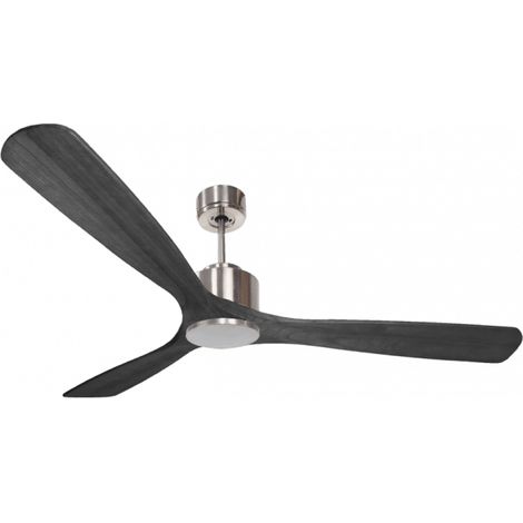 Modulo de KlassFan - Super destratificateur et ventilateur DC 166 cm Chrome pales bois noir sans Lumière 30 à 60 m²