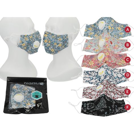 Wiederverwendbare Stoffmaske zum Schutz, verschiedene Muster, 1 Stück (1/5)