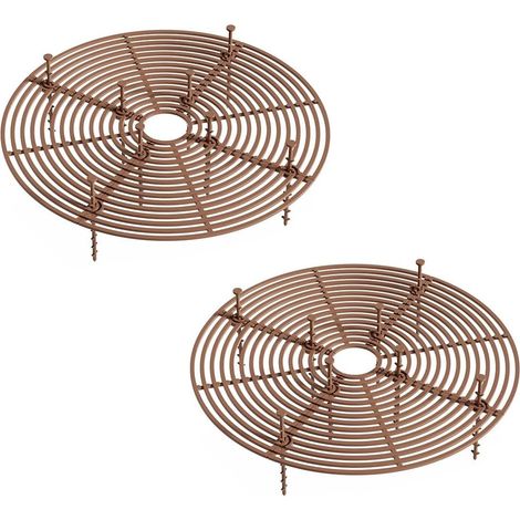 Lot de 2 grilles pour Pot de Fleurs, Cache-Pot de Fleurs, avec piquets Profonds, pour Chiens, Chats - 30 cm de diamètre (1/5)