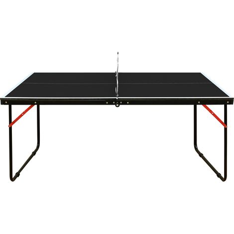 Table de tennis de table pliable 137,2 cm avec filet, 2 raquettes et 3 balles - noir (1/5)
