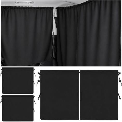 4 Pièces Rideaux De Séparation Voiture, Occultant + Rideau Vitre Arrière - Auto Rideau de Confidentialité, Rideaux SéParation IntéRieurs Rideau, AccessoireVoiture (1/5)