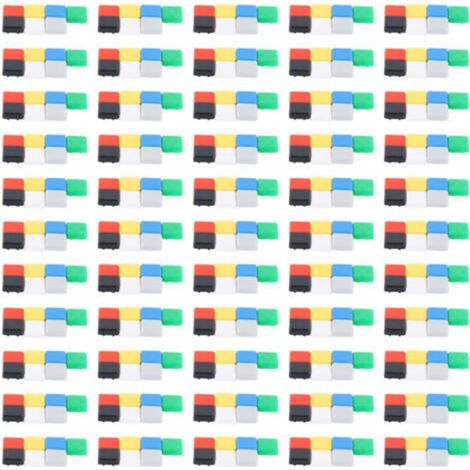 Capuchon de commutateur à bouton-poussoir, 350 pièces, contrôle tactique momentané industriel, carré droit, 7 couleurs A14 (1/5)