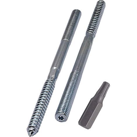 (12 pieces) M10 x 160 mm suspension bolts, double-ended threaded anchor screws, double-headed bolts (1/4)