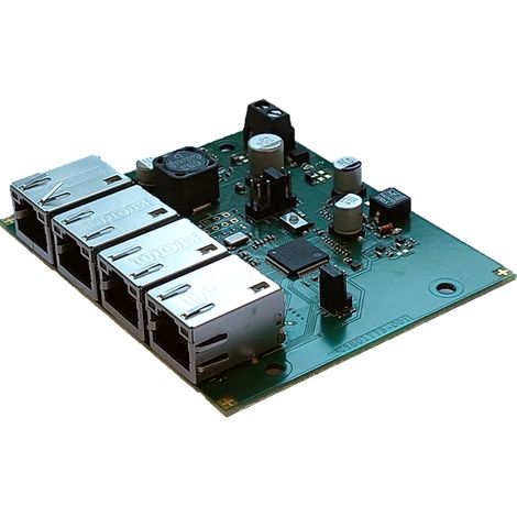 Switch IT700-PoE 4 puertos Ethernet, incluido uno PoE. Fuente de alimentación 13,8 Vcc