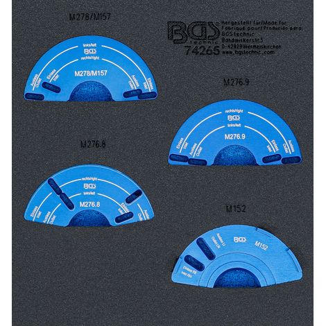 BGS  Inserción  carro  de  taller  1/6:  Juego  de  herramientas  de  ajuste  de  árbol  de  levas  para  Mercedes-Benz  M152  /  M157  /  M276  /  M278  -  74265 (1/3)