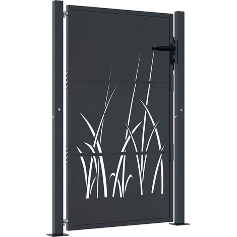 Maison Exclusive - Gartentor Anthrazit 100x150 cm Stahl Gras-Desi