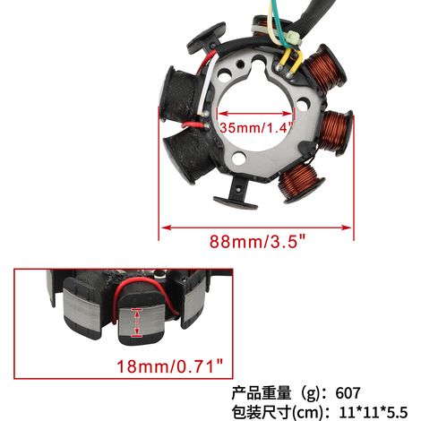 Statorspulen für Motorräder, passend für KLX300R 1996-2007, Teilenummer 21003-1274, 67093538 (1/4)