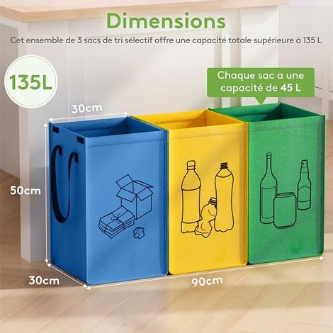 Sorting Bag, Set of Recycling Bins, Sorting Bin (1/2)