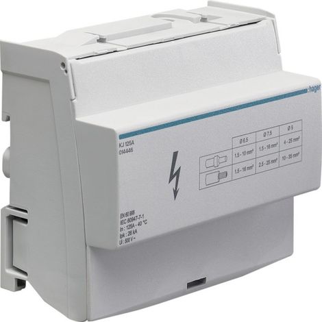 Répartiteur bipolaire à barrettes étagées 125 A – HAGER KJ125A