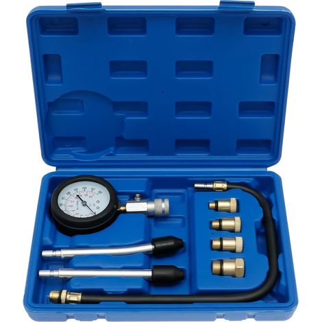 Kompressionstester Kit, Kompressionsprüfer mit M10 M12 M14 M18 Adapter, Messen 0-20 bar oder 0-300 psi, Kompressionsmesser Auto Kompressionsmessgerät für KFZ LKW Auto Motorrad (1/5)