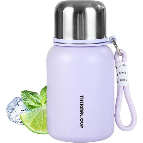 Taza termo, botella termo de acero inoxidable, botella portátil para beber para deportes, escuela y actividades al aire libre, 450 ml (1/5)
