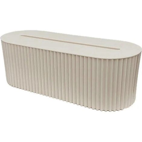 Boîte de rangement pour multiprises, organisateur de câbles et fils, support pour prises Wi-Fi, routeur de bureau et lignes de données, blanc (1/4)