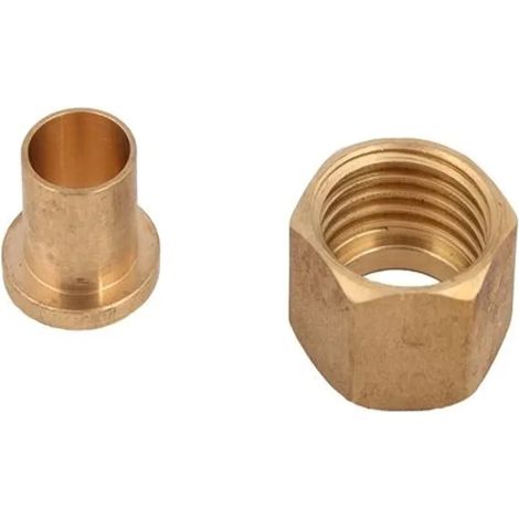 JS Racor para contador de agua, con dispositivo de plomo, conexión de soldadura 15mm x rosca hembra 3/4'', latón bruto, unidad de embalaje 1 pieza, 0022481500001