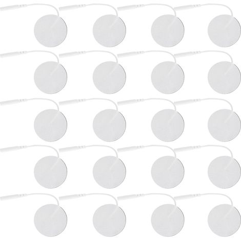 20 électrodes TENS de 3,5 cm de diamètre par sachet, pour appareil de massage TENS et de physiothérapie. (1/5)
