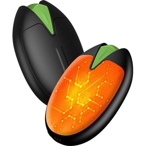 Rechargeable hand warmers, 2-piece set, 6000 mAh magnetic electric hand warmer, USB interface, perfect for fishing, golf and camping, black.