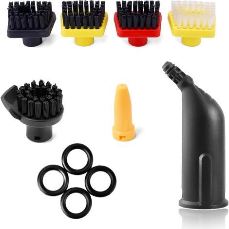 Accessoires pour nettoyeur vapeur Kärcher Easyfix SC1 SC2 SC3 SC4 SC5 Set de buses avec bague d'étanchéité et 5 brosses pour Kärcher (1/5)