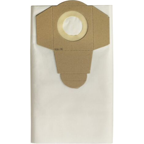 Lot de 5 - Sac à poussière - Accessoire aspirateur - Compatible sec et humide - Pour atelier et maison - Bleu - 30 L (1/5)