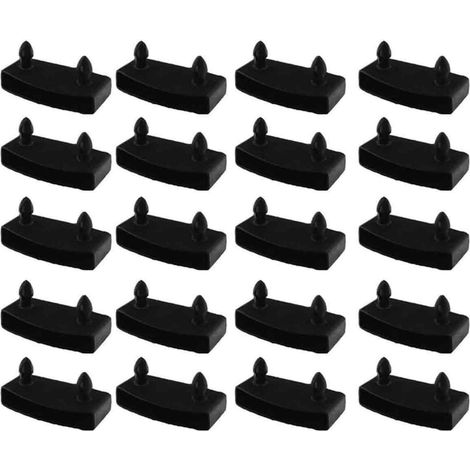 TuseRxln Support de lit pour système de lattes – Support de lattes en bois noir – Poutres de support 55 x 10 mm – 20 pièces – Pour intérieur noir (1/5)