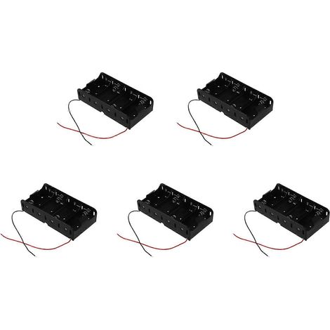 Lot de 5 Spring Clip noir 4 x 1.5V D Taille batterie Batteries support boîtier (1/4)