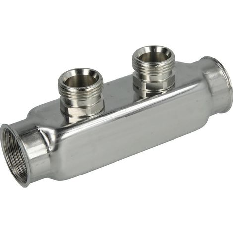 Nourrice de distribution individuelle 2 circuits 1'' FF x 3/4'' eurocône