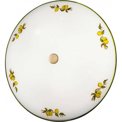 Kolarz NONNA - Plafonnier affleurant à motifs en verre de style cottage, laiton antique, 4x E27 (1/4)