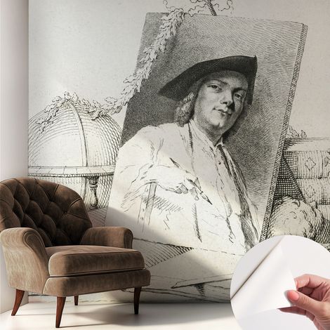 Papier peint autocollant adhésif avec imprimé motifs uniques apparence moderne Portrait artistique 250x250 cm (1/5)