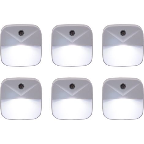 Veilleuse Led À Détection Grand Angle - Éclairage Doux Sans Éblouissement - Pour Chambre Salle De Bain Salon - Lot De 6 (1/5)